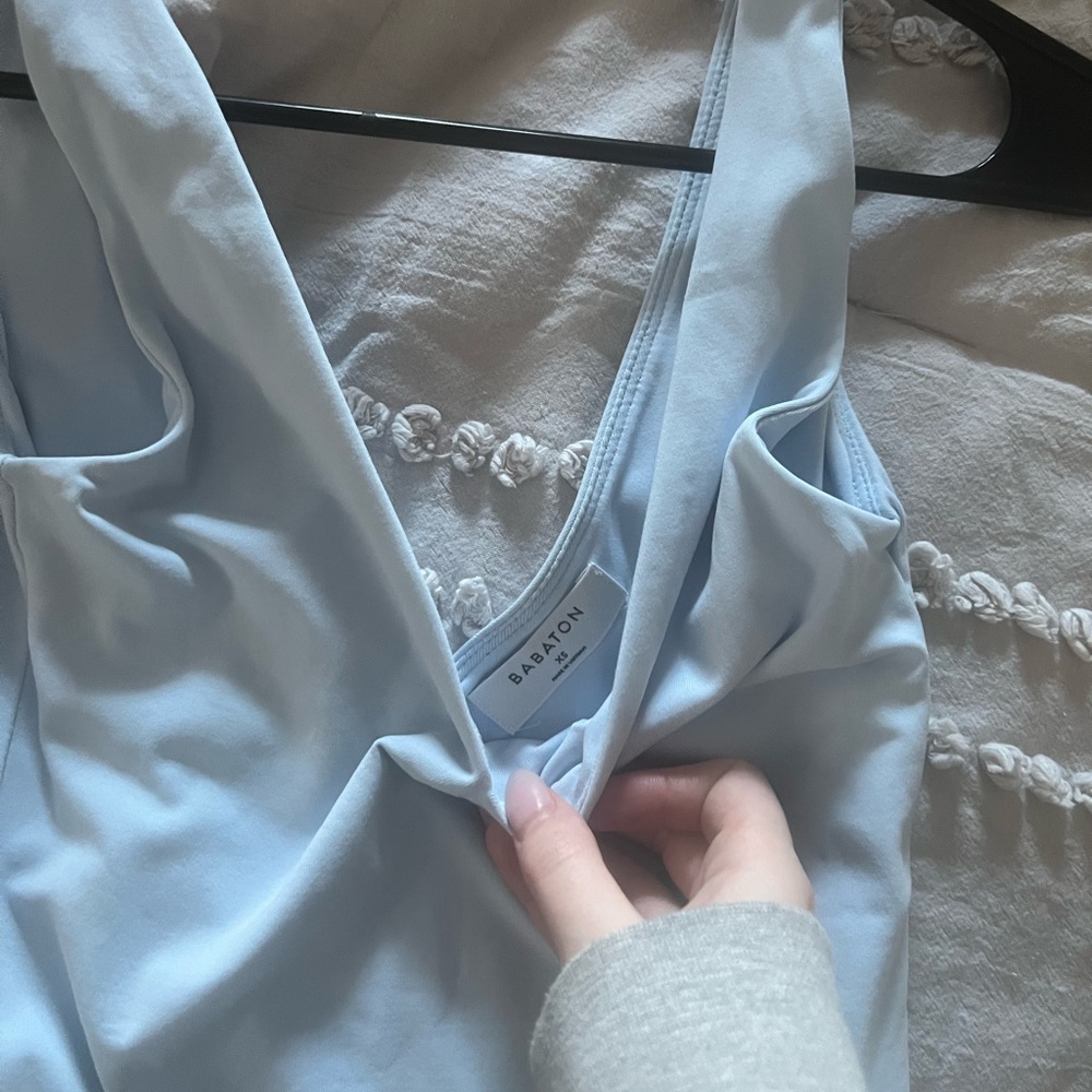 Light blue Aritzia v neck bodysuit!!